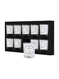 Set 10 candele profumate Parks Exclusive, Contenitore: vetro, Confezione regalo: bianco, nero, Ø 5 x Alt. 5 cm