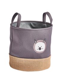 Panier de rangement enfant Hase, Polyester, jute, Lilas, gris, beige, Ø 30 x haut. 29 cm