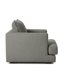 Fotel Tribeca, Tapicerka: 100% poliester Dzięki tka, Stelaż: lite drewno sosnowe, Nogi: lite drewno bukowe, lakie, Ciemnoszara tkanina, S 110 x G 96 cm