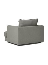 Fotel Tribeca, Tapicerka: 100% poliester Dzięki tka, Stelaż: lite drewno sosnowe, Nogi: lite drewno bukowe, lakie, Ciemnoszara tkanina, S 110 x G 96 cm