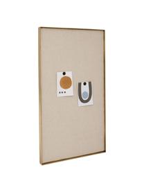 Tablón de notas Memories, Tablero: algodón, corcho, Dorado, beige, An 45 x Al 80 cm