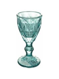 Vasos de chupitos con relive Shades, 6 uds., Vidrio, Tonos azules, Ø 5 x Al 11 cm