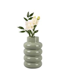 Keramická váza Bobble Glazed, Keramika, Šalvějově zelená, Ø 15 cm, V 24 cm
