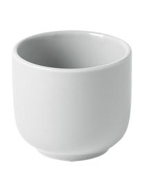 Tazzina caffè in porcellana con piattino Nessa 4 pz, Porcellana a pasta dura di alta qualità, Grigio chiaro, Ø 7 x Alt. 6 cm