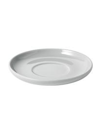 Tazzina caffè in porcellana con piattino Nessa 4 pz, Porcellana a pasta dura di alta qualità, Grigio chiaro, Ø 7 x Alt. 6 cm
