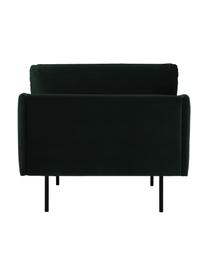 Sillón de terciopelo Moby, Tapizado: terciopelo (poliéster de , Estructura: madera de pino maciza, Patas: metal con pintura en polv, Terciopelo verde oscuro, An 90 x F 90 cm