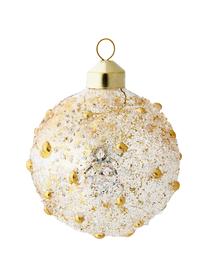 Set palline di Natale in vetro soffiato Glossy Ø 8 cm, 12 pz, Vetro, Trasparente, iridescente, dorato, Ø 8 cm