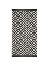 Gemusterter In- & Outdoor-Teppich Miami in Schwarz/Weiß, 70 % Polypropylen, 30% Polyester, Weiß, Schwarz, B 200 x L 290 cm (Größe L)