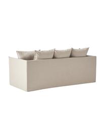 Sofa Mila (2-osobowa), Tapicerka: 100% poliester Dzięki tka, Stelaż: drewno sosnowe, płyta pil, Jasnoszara tkanina, S 190 x G 85 cm