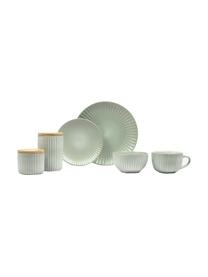 Bol céramique vert clair Itziar, 2 pièces, Céramique, Vert clair, Ø 17 x haut. 7 cm, 630 ml