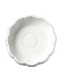 Coupe décorative en grès cérame Valerian, Grès cérame, Blanc, Ø 39 x haut. 13 cm