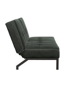 Divano letto in velluto Perugia, Rivestimento: poliestere Il rivestiment, Piedini: metallo verniciato, Velluto verde bosco, Larg. 198 x Prof. 95 cm