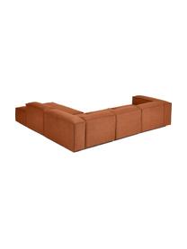 Modulares XL-Ecksofa Lennon, Bezug: 100% Polyester Der strapa, Gestell: Massives Kiefernholz, FSC, Füße: Kunststoff, Webstoff Terrakotta, B 329 x H 68 cm, Eckteil rechts
