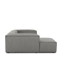 Canapé d'angle modulable velours côtelé gris Lennon, Velours côtelé gris