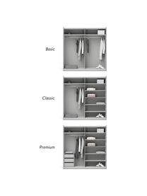 Modularer Schwebetürenschrank Charlotte, 200 cm Breite, mehrere Varianten, Korpus: Spanplatte, FSC-zertifizi, Grau, Basic Interior, B 200 x H 200 cm
