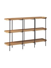 Étagère industrielle en bois avec cadre en métal Renee, Bois de frêne, larg. 150 x haut. 100 cm