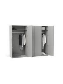 Armadio componibile con ante battenti Simone, larg. 250 cm, in diverse varianti, Legno, grigio, Interno Basic, alt. 200 cm