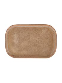 Súprava ručne vyrobených servírovacích tanierov Addison, 3 diely, Kamenina, Béžová, biela, D 23 x Š 15 cm