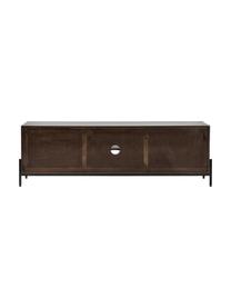 Szafka RTV z plecionką wiedeńską Vienna, Korpus: lite drewno mangowe, Nogi: metal malowany proszkowo, Drewno mangowe, S 160 x W 50 cm