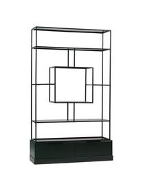 Regał z metalu z miejscem do przechowywania Fons, Czarny, S 126 x W 204 cm
