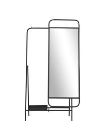 Standspiegel Theo mit Ablagefläche, Metall, Schwarz, B 93 x H 175 cm