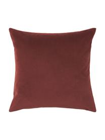Funda de cojín de terciopelo y lino Adelaide, Rojo, rosa, An 45 x L 45 cm