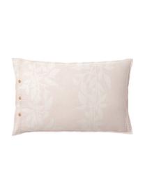 Federa reversibile in mussola rosa con motivo floreale Jasmina, Rosa, Larg. 50 x Lung. 80 cm