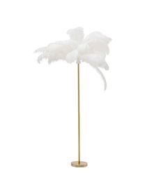 Lampa podłogowa Feather Palm, Złoty, biały, Ø 65 x W 165 cm