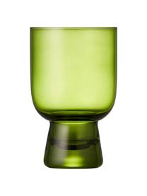 Vasos de colores Tumbli, 6 uds., Vidrio, Multicolor, Ø 8 x Al 12 cm, 300 ml