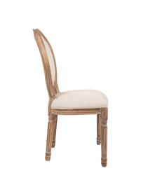 Silla de madera tapizada Louis, Tapizado: tela, Estructura: madera de cuacho, Tejido beige, An 46 x F 48 cm