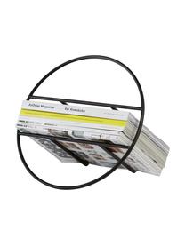 Zeitschriftenhalter Hoop, Metall, lackiert, Schwarz, Ø 35 x H 21 cm