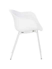 Chaise scandinave plastique Claire, Blanc, larg. 60 x prof. 54 cm