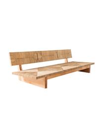 Divanetto 3 posti in intreccio lampacanay Porch, Struttura: legno di quercia, Legno di quercia, Larg. 220 x Prof. 91 cm