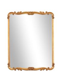 Vierkante barokke wandspiegel Francesca, Lijst: gecoat MDF, Goudkleurig, B 53 x H 66 cm