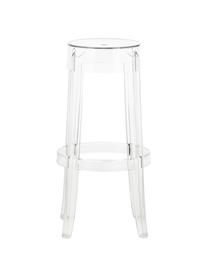Tabouret de bar design Charles Ghost, Polycarbonate, Transparent, Ø 46 x haut. 75 cm