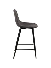 Krzesło kontuarowe Wilma, 2 szt., Tapicerka: poliester, Stelaż: metal lakierowany, Szary, S 44 x W 91 cm