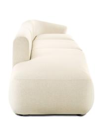 Modulaire chaise longue Sofia in beige, Bekleding: 100% polypropyleen. Met 2, Frame: massief grenen, spaanplaa, Poten: kunststof., Geweven stof beige, B 340 x D 95 cm, rugleuning rechts