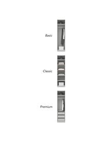 Modulární skříň s otočnými dveřmi Charlotte, šířka 50 cm, více variant, Šedá, Interiér Basic, V 200 cm
