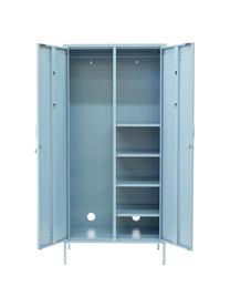 Malá šatní skříň Twinny, Ocel s práškovým nástřikem, Světle modrá, Š 85 cm, V 183 cm