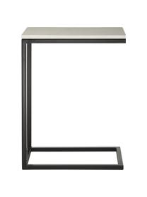 Mesa auxiliar de mármol Celow, Tablero: mármol, Estructura: metal con pintura en polv, Mármol blanco, An 45 x Al 62 cm