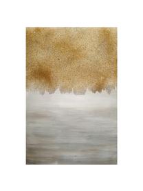 Canvasdoek Sandy Abstract, Grijstinten, goudkleurig, B 84 x H 120 cm