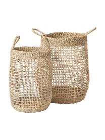 Set de cestas de jacintos de agua Ian, 2 uds., Jacintos de agua, Beige, Set de diferentes tamaños