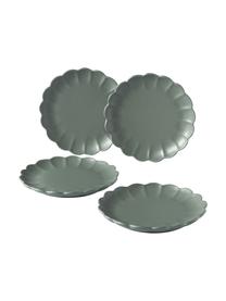 Piatto da colazione Sabina 4 pz., Gres, Verde scuro, opaco, Ø 21 cm