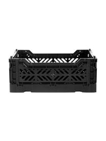 Klappbox Black, stapelbar, klein, Kunststoff, Schwarz, 27 x 11 cm