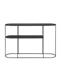 Console en métal Grayson, Métal, enduit, Noir, larg. 120 x haut. 76 cm