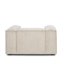 Sillón de pana Lennon, Tapizado: pana (92% poliéster, 8% p, Estructura: madera de pino maciza, ma, Patas: plástico, Pana beige, An 130 x F 101 cm