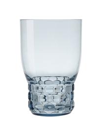 Sklenice se strukturálním vzorem Jellies, 4 ks, Umělá hmota, Světle modrá, transparentní, Ø 9 x V 13 cm, 460 ml