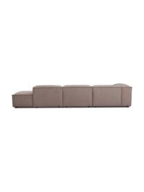 Modulaire XL chaise longue Lennon van corduroy, Bekleding: corduroy (92% polyester, , Frame: massief grenenhout, multi, Poten: kunststof De poten bevind, Corduroy bruin, B 357 x D 119 cm, rugleuning rechts