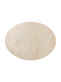 Tavolo ovale in marmo Miley, 120 x 90 cm, Struttura: metallo verniciato a polv, Beige marmorizzato, Larg. 120 x Prof. 90 cm
