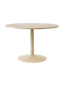 Tavolo ovale in marmo Miley, 120 x 90 cm, Struttura: metallo verniciato a polv, Beige marmorizzato, Larg. 120 x Prof. 90 cm